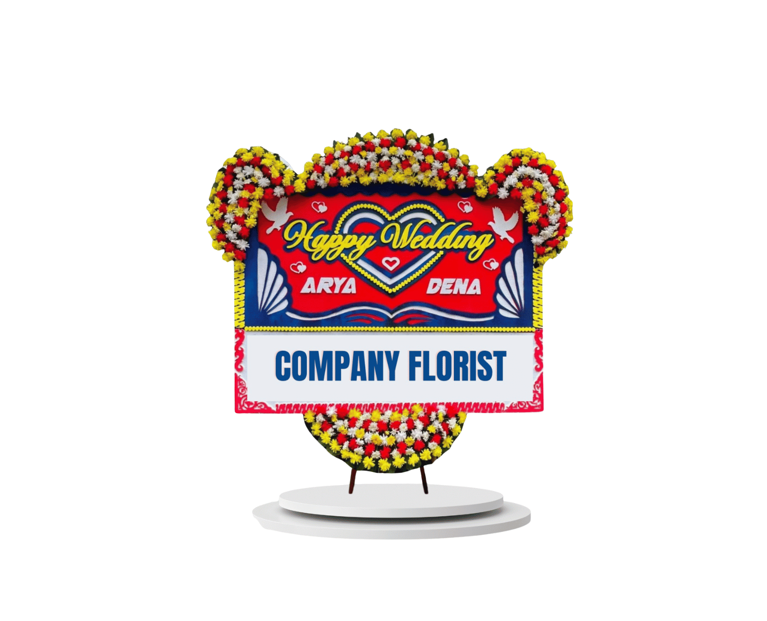 Bunga Papan Happy Wedding