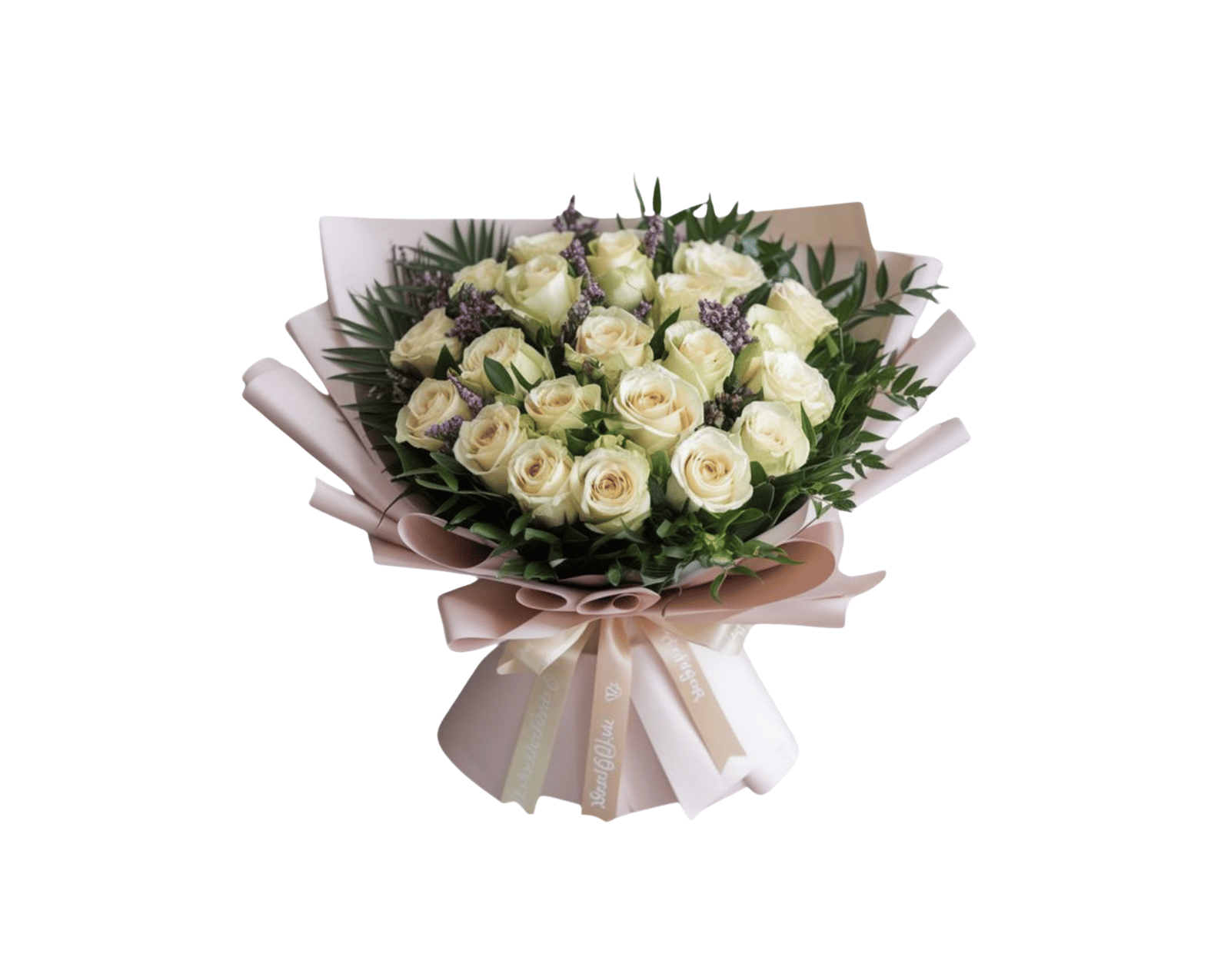 Buket Bunga Putih Elegan Premium