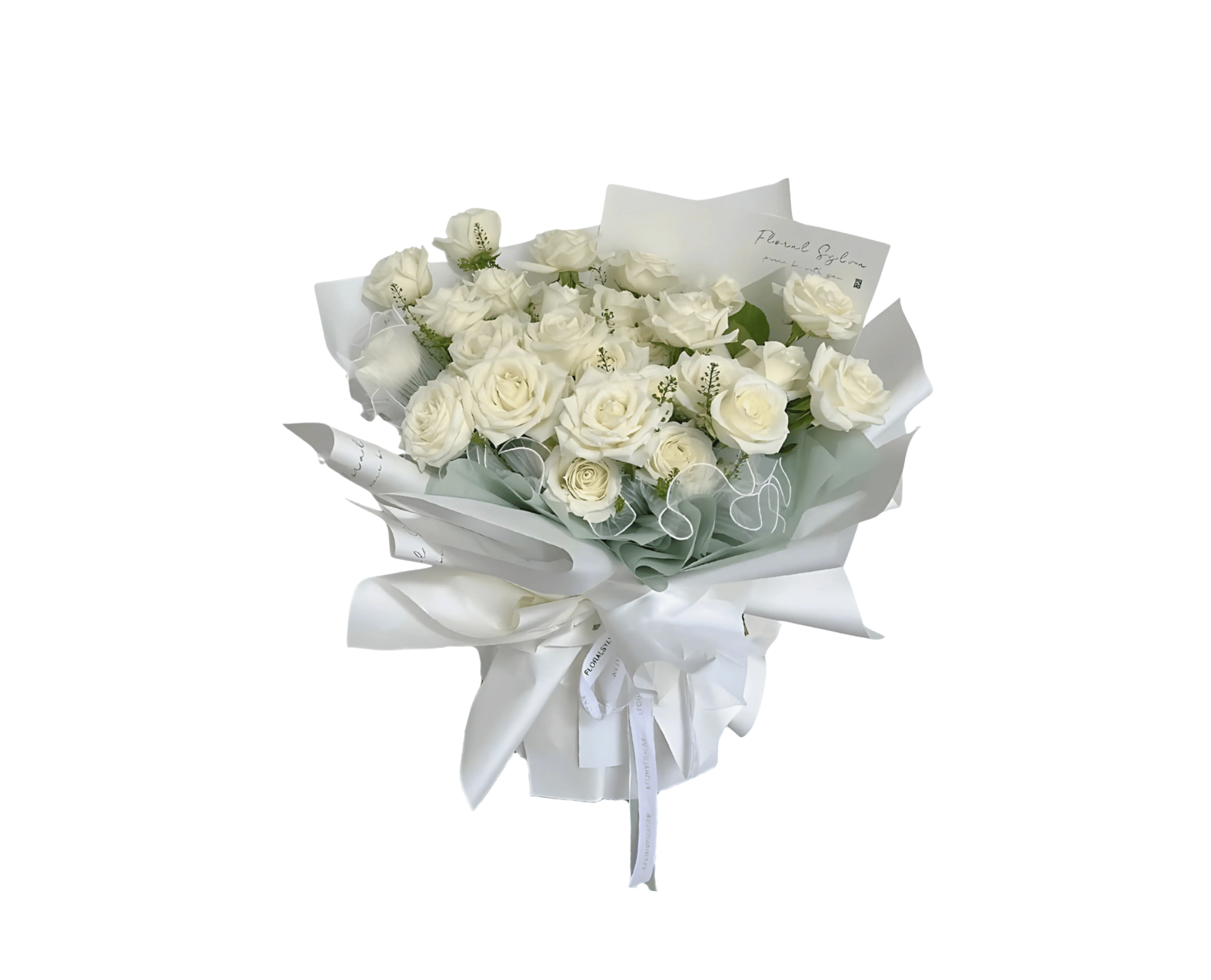 Buket Bunga Putih Korean Style Aesthetic