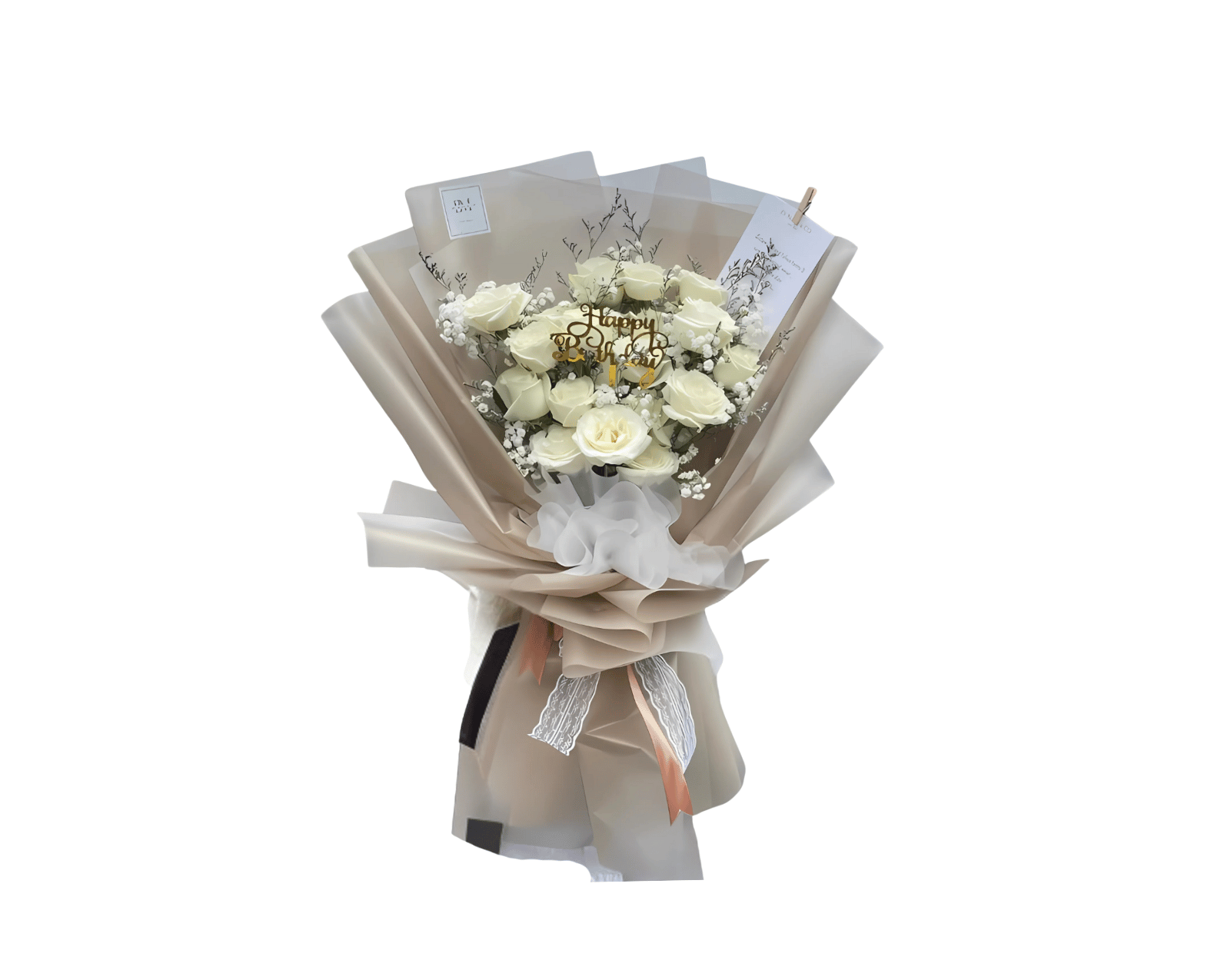 Buket Mawar Putih Elegan