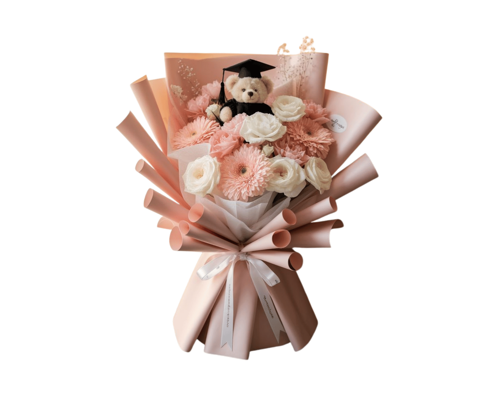 Buket Wisuda Mawar Mix Boneka Cute Premium