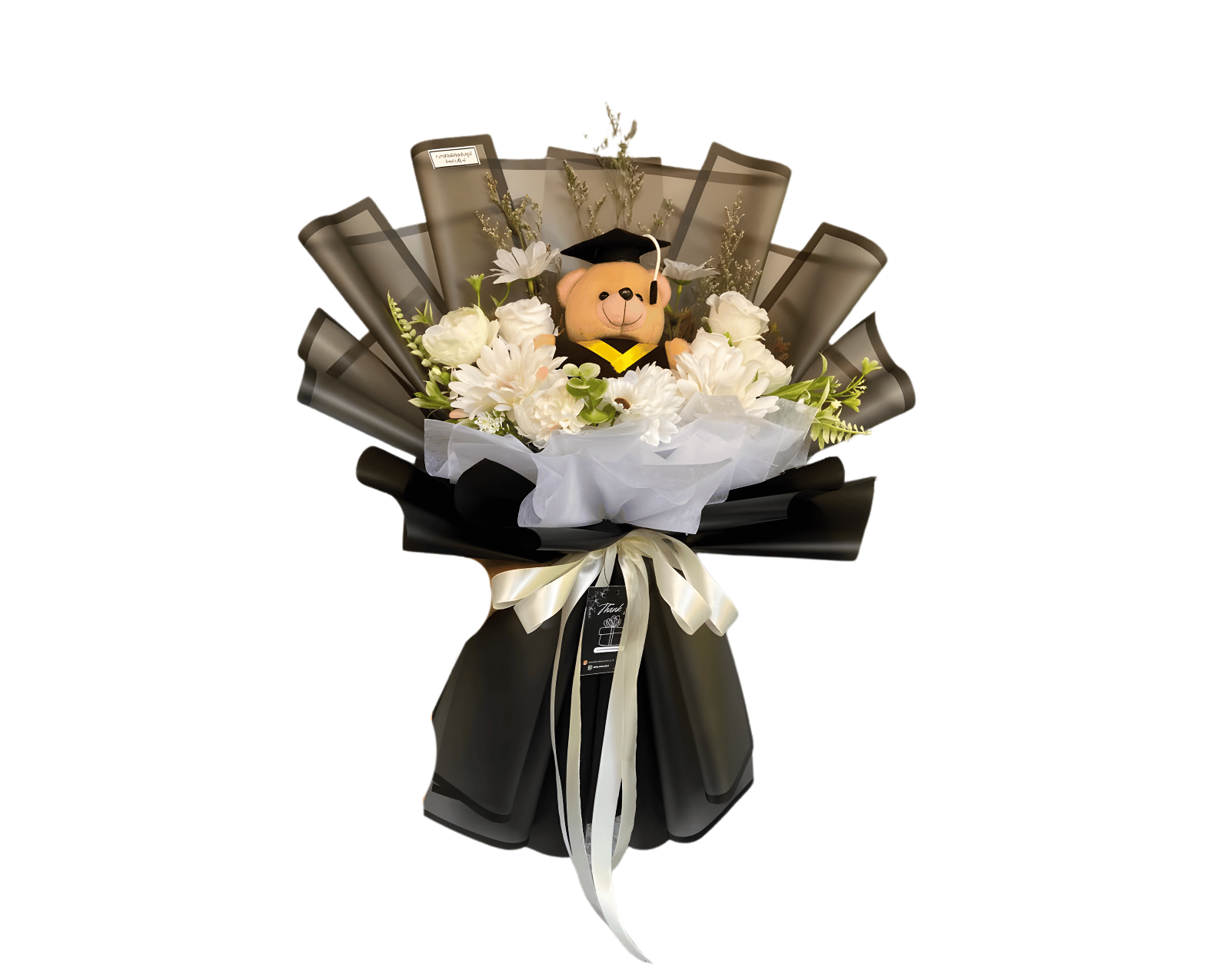 Buket Wisuda Mawar Mix Teddy Bear Elegant