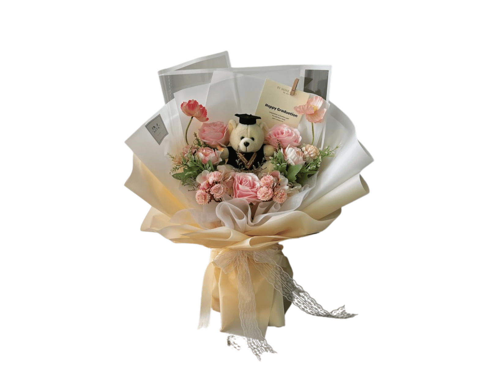 Buket Wisuda Mawar Pink Romantic Style